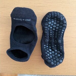 Pure Barre Mary Jane Black Grip Socks